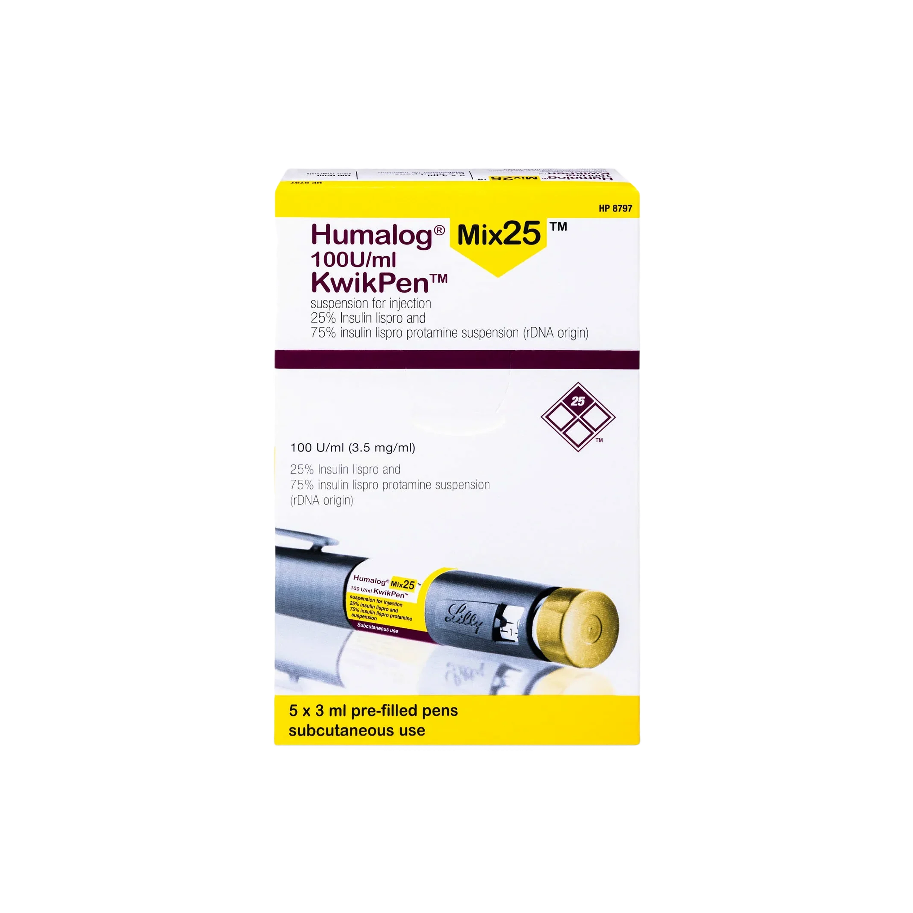 Humalog Mix 25 100IU KwikPen - Lilly by Lilly